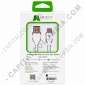 Cable USB-A a USB Tipo C de 1.5Mts Jaltech JAL-096A Carga Rápida QC Blanco - Marca Jaltech