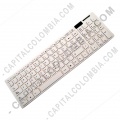 Accesorios de Tecnología, Marca: Jaltech - Combo de teclado con protector y mouse inalámbrico de color Blanco en Español - Jaltech 10306