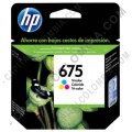 Cartucho de Tinta HP 675 Tricolor para impresora Officejet 4000/4400/4575 para 250 Páginas Aprox. - CN691AL