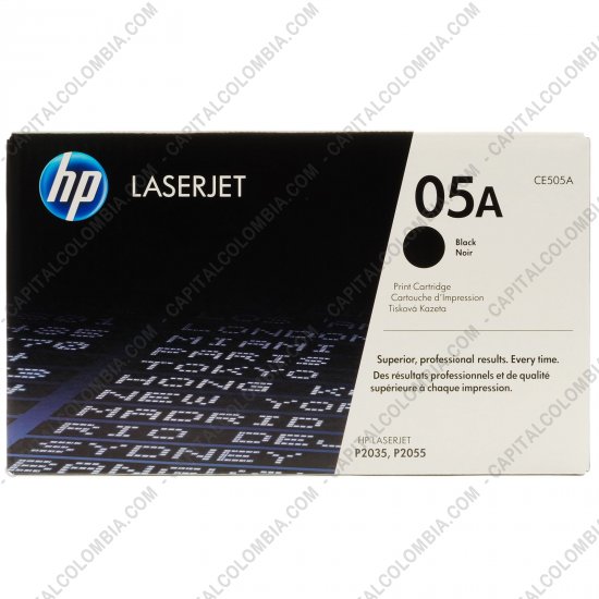 Cintas para impresoras POS, Tonner, CD, DVD y Otros, Marca: HP - Toner HP 05A Negro para Laserjet P2035/P2055 para 2.300 Páginas Aprox. (Ref. CE505A)