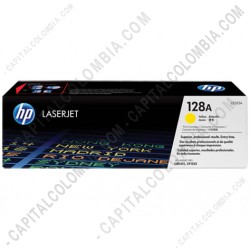 Ampliar foto de Toner HP 128A Amarillo para Laserjet CP1525/CM1415 para 1.300 Páginas Aprox. (Ref. CE322A)