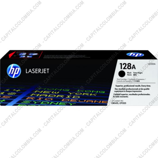 Cintas para impresoras POS, Tonner, CD, DVD y Otros, Marca: HP - Toner HP 128A color Negro para Laserjet CP1525/CM1415 para 2.000 páginas aprox. - Ref CE320A