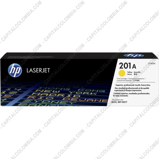 Cintas para impresoras POS, Tonner, CD, DVD y Otros, Marca: HP - Toner HP 201A Amarillo para LaserJet M252dw/M277dw (Ref. CF402A)