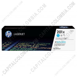 Ampliar foto de Toner HP 201X Cyan para Laserjet Pro M252/MFP M277 para 2.300 Páginas Aprox. (Ref. CF401X)