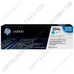 Ampliar foto de Toner HP 304A Cyan para Laserjet CP2025/CP2025n/CP2025dn/CM2320 para 2.800 Páginas Aprox. (Ref. CC531A)