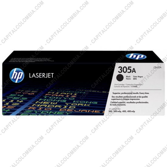 Cintas para impresoras POS, Tonner, CD, DVD y Otros, Marca: HP - Toner HP 305A color Negro para impresora Laserjet Pro 300/400 - CE410A