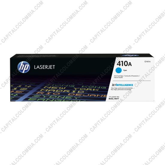 Cintas para impresoras POS, Tonner, CD, DVD y Otros, Marca: HP - Toner Hp 410A Cyan para Laserjet M452dw/M452nw/M477fdw (Ref. CF411A)