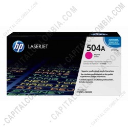 Ampliar foto de Toner HP 504A Magenta para Laserjet CP3525/CP3525dn/CP3520/CP3530 MFP/CM3530 para 7.000 Páginas Aprox. (Ref. CE253A)