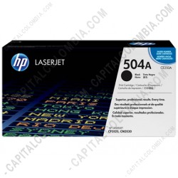 Ampliar foto de Toner HP 504A Negro para Laserjet CP3525/3525dn/3525x para 5.000 Páginas Aprox. (Ref. CE250A)