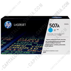 Ampliar foto de Toner HP 507A Cyan para Laserjet M551n/M551dn/M551xh para 6.000 páginas aprox. Ref CE401A