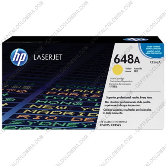 Cintas para impresoras POS, Tonner, CD, DVD y Otros, Marca: HP - Toner HP 648A Amarillo para Laserjet 4525dn para 11.000 Páginas Aprox. (Ref. CE262A)