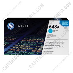 Ampliar foto de Toner HP 648A Cyan para Laserjet 4525dn para 11.000 Páginas Aprox. (Ref. CE261A)