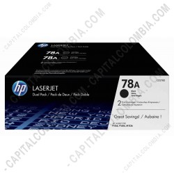 Ampliar foto de Toner Hp 78A Negro x 2 Unidades para LaserJet P1566/P1606/m1536 para 2.100 Páginas Aprox. (Ref. CE278AD)