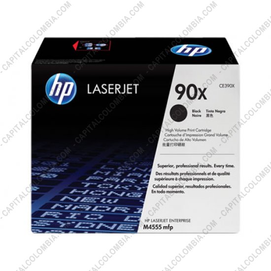 Cintas para impresoras POS, Tonner, CD, DVD y Otros, Marca: HP - Toner HP 90x Negro para Laserjet M4555/M602n/M603n para 24.000 Páginas Aprox. (Ref. CE390X)