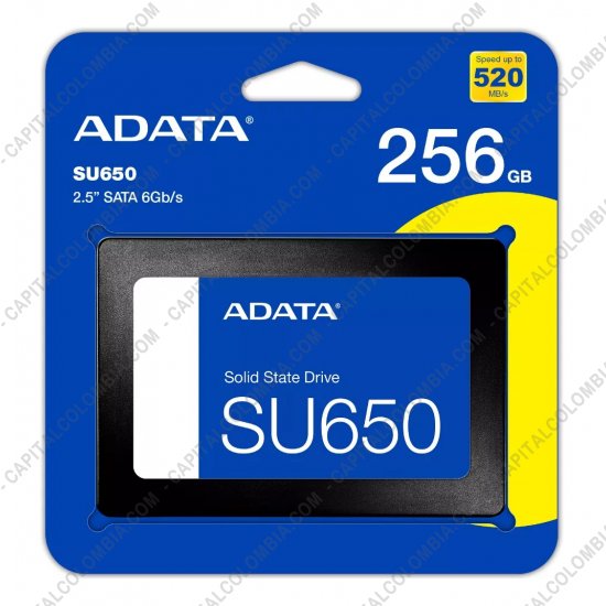 Discos duros externos, de estado sólido, Memorias USB, Kingston, Marca: Adata - Disco duro sólido Adata SU650 SSD interno 2.5" SATA - 256GB