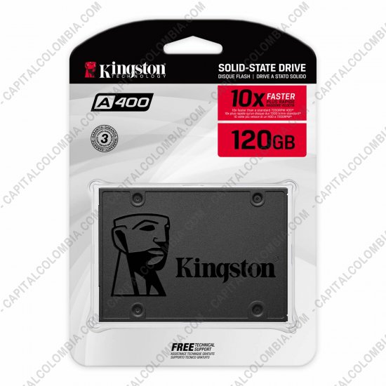 Discos duros externos, de estado sólido, Memorias USB, Kingston, Marca: Kingston - Disco duro sólido Kingston SSD interno SA400S37/480G - 480GB