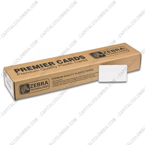 Impresoras de Etiquetas de Códigos de barras y Carnets, Marca: Zebra - Paquete de tarjetas PVC Zebra calibre 30 mil (caja de 5 paquetes = 500 PVC) 