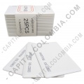 Tarjetas de proximidad x 25 unidades marca SAT referencia T-02EM, RFID 125 Khz - gruesa en PVC