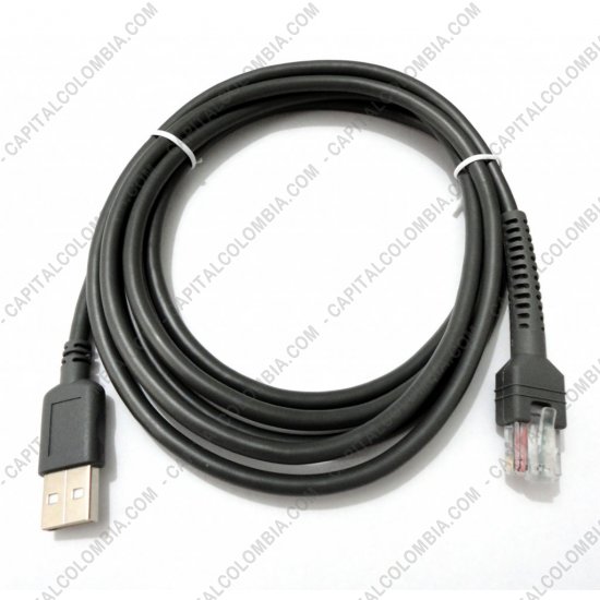 Lectores de Códigos de Barras, Marca: CapitalColombia - Cable USB compatible con Lector Honeywell Xenon 1950g / 1900 / 1902 /  Voyager 1250g/1200g / Hyperion 1300g