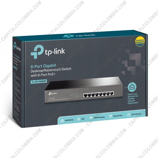 Redes, Routers, Wifi, Marca: Tp-link - Switch Tplink de 8 puertos Gigabit PoE+ - TL-SG1008PE