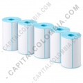 Paquete de 5 Unidades de rollos de etiquetas adhesivas térmicas de 80 rótulos a una columnas de 7.5cms x 10cms (75x100mm) - Marca CapitalColombia