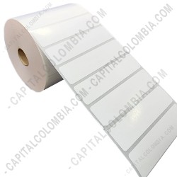 Ampliar foto de Rollo de etiquetas en papel bond de 2500 rótulos a una columna 10cms x 2.5cms (100x25mm)