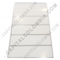 Rollo de etiquetas en papel bond de 2500 rótulos a una columna 10cms x 2.5cms (100x25mm)