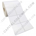 Rollo de etiquetas en papel bond de 2.500 rótulos a dos columna de 4.8cms x 4.8cms (48x48mm)