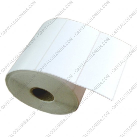 Rollos de etiquetas adhesivas y Nylon Textil, Marca: CapitalColombia - Rollo de etiquetas en papel térmico de 1000 etiquetas a una columna de 10cms x 5.0cms (100x50mm)