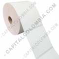 Rollo de etiquetas en papel térmico de 750 etiquetas a una columna de 8cms x 8cms (80x80mm) - Marca CapitalColombia