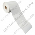 Rollo de etiquetas en polipropileno blanco de 1000 rótulos a una columna 8cms x 4cms (80x40mm) - Marca CapitalColombia