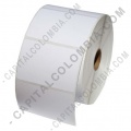 Rollo de etiquetas en polipropileno blanco de 1.000 rótulos a una columna 10cms x 5cms (100x50mm)