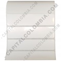 Rollo de etiquetas en polipropileno blanco de 1.000 rótulos a una columna de 10cms x 2.5cms (100x25mm)