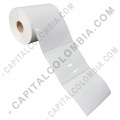 Rollo de etiquetas en polipropileno blanco de 500 rótulos a una columna 10cms x 8.2cms (100x82mm)