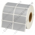 Rollo de etiquetas metalizadas de 2.500 rótulos a dos columnas 5cms x 2.5cms (50x25mm) - Marca CapitalColombia