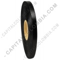 Rollo de Satín Negro sencillo de 12mm x 200mts para crear etiquetas de ropa - Marca CapitalColombia
