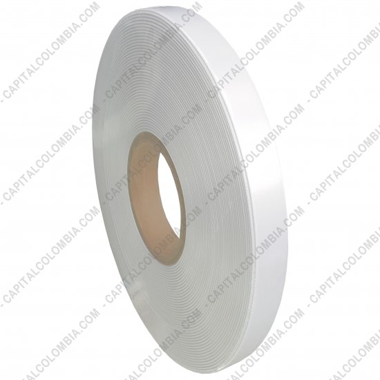 Rollos de etiquetas adhesivas y Nylon Textil, Marca: CapitalColombia - Rollo de Satín sencillo de 20mm x 200mts para crear etiquetas de ropa