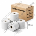 Caja de Rollos de Papel Térmico de 80mm X 60mts X 60 Unidades - Marca CapitalColombia