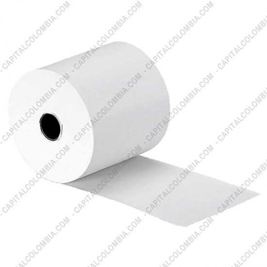 Rollos de papel para impresoras POS, Marca: CapitalColombia - Rollos de papel bond de 76mm X 40mts X 12 unidades