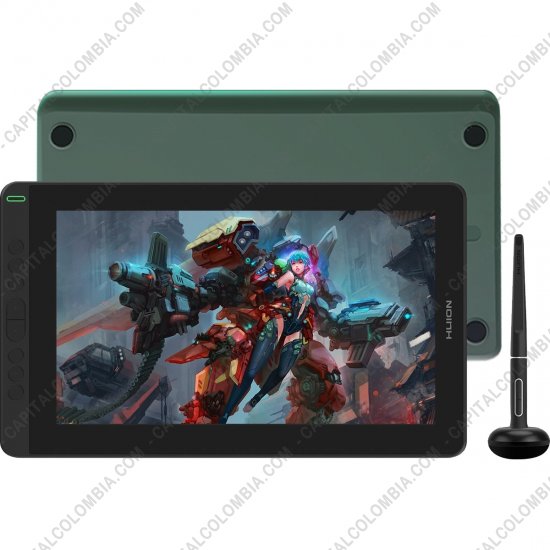 Tablas Digitalizadoras Wacom, Huion, Xp-Pen y otras, Marca: Huion - Display Digitalizador Huion Kamvas 13 Cosmo Green con lápiz 8k y área activa de 29.37cm x 16.52cm