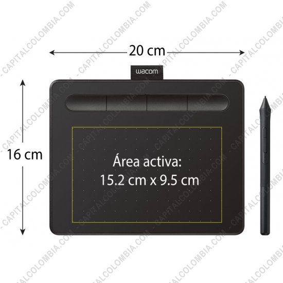 Tablas Digitalizadoras Wacom, Huion, Xp-Pen y otras, Marca: Wacom - Combo Tabla Digitalizadora Wacom Intuos Small Black - Lápiz 4K - CTL4100 + Guante + Protector de Área Activa