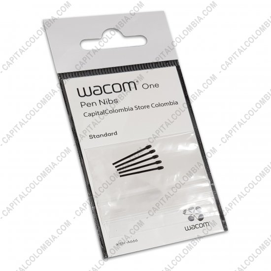 Tablas Digitalizadoras Wacom, Huion, Xp-Pen y otras, Marca: Wacom - Kit de cinco (5) puntas de repuesto negras para lápiz de Display Wacom One DTC133 - ACK24501Z