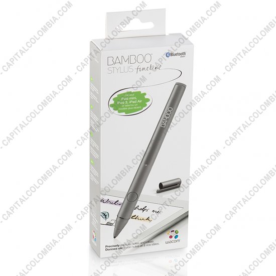 Tablas Digitalizadoras Wacom, Huion, Xp-Pen y otras, Marca: Wacom - Lápiz Bamboo Stylus Fineline para IPAD3 (o superior) sensible a la presión color negro con gris (Ref. CS600CK)