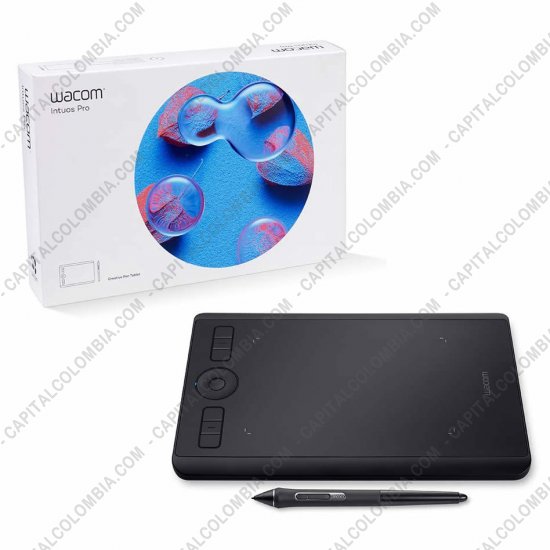 Tablas Digitalizadoras Wacom, Huion, Xp-Pen y otras, Marca: Wacom - Tableta Wacom Intuos Pro Touch Small PTH460 - Lápiz con 8.192 niveles de presión