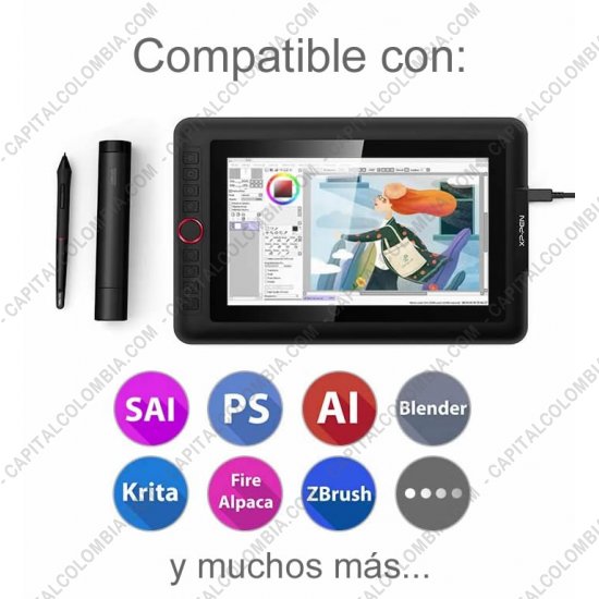 Tablas Digitalizadoras Wacom, Huion, Xp-Pen y otras, Marca: Xp-Pen - Display Digitalizador XP-Pen Artist 12 Pro con Base y lápiz 8K - área activa de 25.63cm x 22.54cm