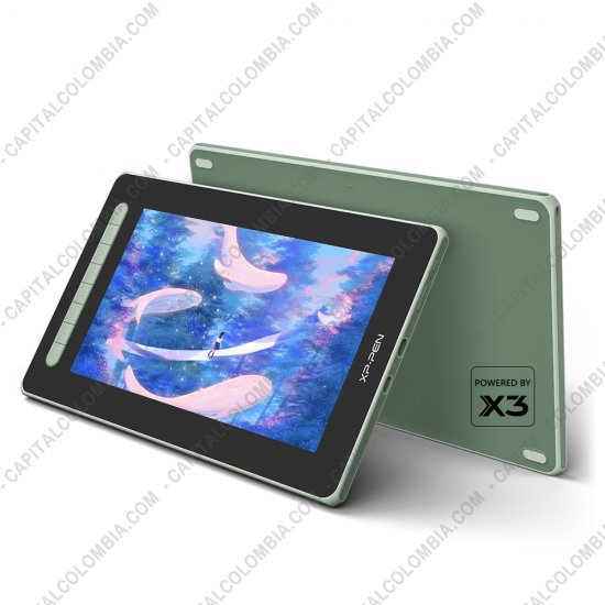 Tablas Digitalizadoras Wacom, Huion, Xp-Pen y otras, Marca: Xp-Pen - Display Digitalizador XP-Pen Artist 12 Verde Segunda Generación con lápiz 8K con chip x3 y área activa de 26.32cm x 14.81cm