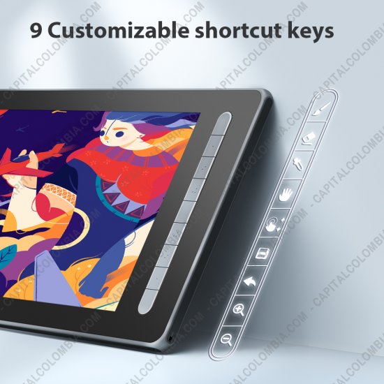 Tablas Digitalizadoras Wacom, Huion, Xp-Pen y otras, Marca: Xp-Pen - Display Digitalizador XP-Pen Artist 13 Negra Segunda Generación con lápiz 8K con chip x3 y área activa de 29.38cm x 16.52cm