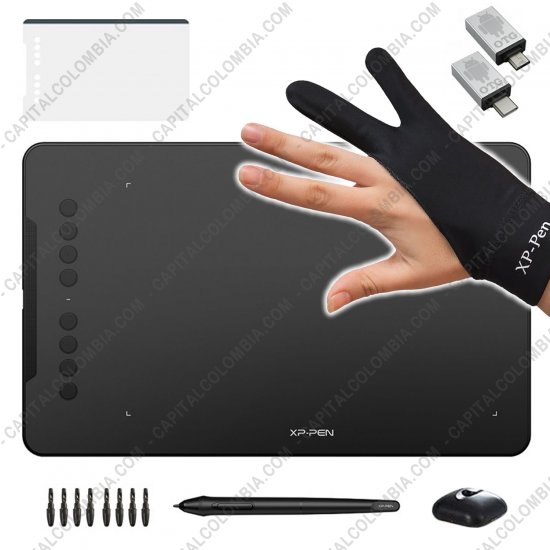 Tablas Digitalizadoras Wacom, Huion, Xp-Pen y otras, Marca: Xp-Pen - Tabla Digitalizadora XP-Pen Deco 01 v2 color negro con lápiz 8K y área activa de 25.4cm x 15.87cm