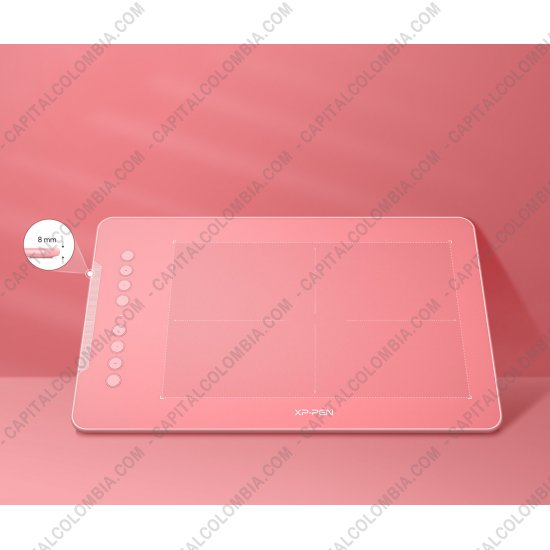 Tablas Digitalizadoras Wacom, Huion, Xp-Pen y otras, Marca: Xp-Pen - Tabla Digitalizadora XP-Pen Deco 01 v2 color rosado con lápiz 8K y área activa de 25.4cm x 15.87cm