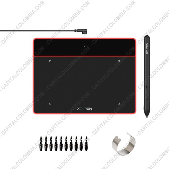 Tablas Digitalizadoras Wacom, Huion, Xp-Pen y otras, Marca: Xp-Pen - Tabla Digitalizadora XP-Pen Deco Fun XS Roja con lápiz 8K y área activa de 12.19cm x 7.62cm